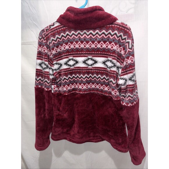 Trail Crest Women’s L Aztec Ultra Soft Women’s Plush Fleece Full Zip Jacket Ski - Picture 3 of 16